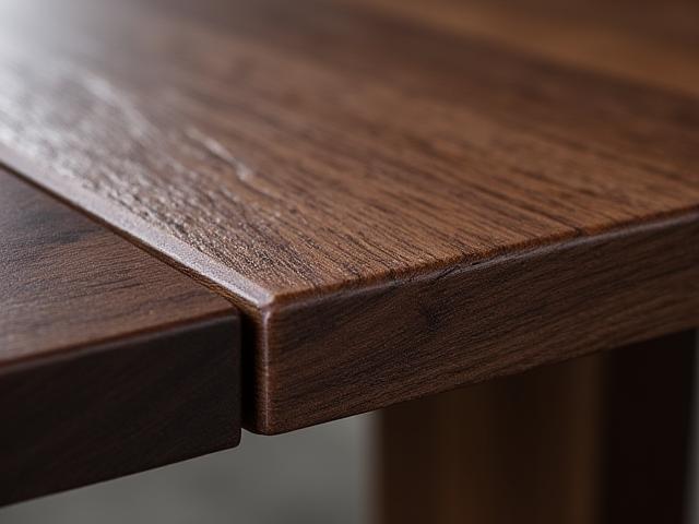 Dettaglio di un tavolo su misura in legno pregiato